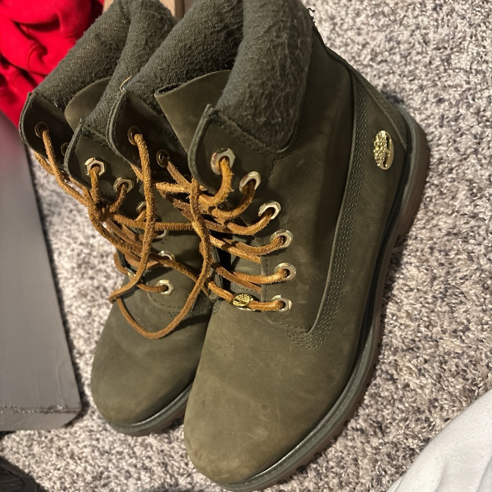 Timberland Olive Green Combat Boots